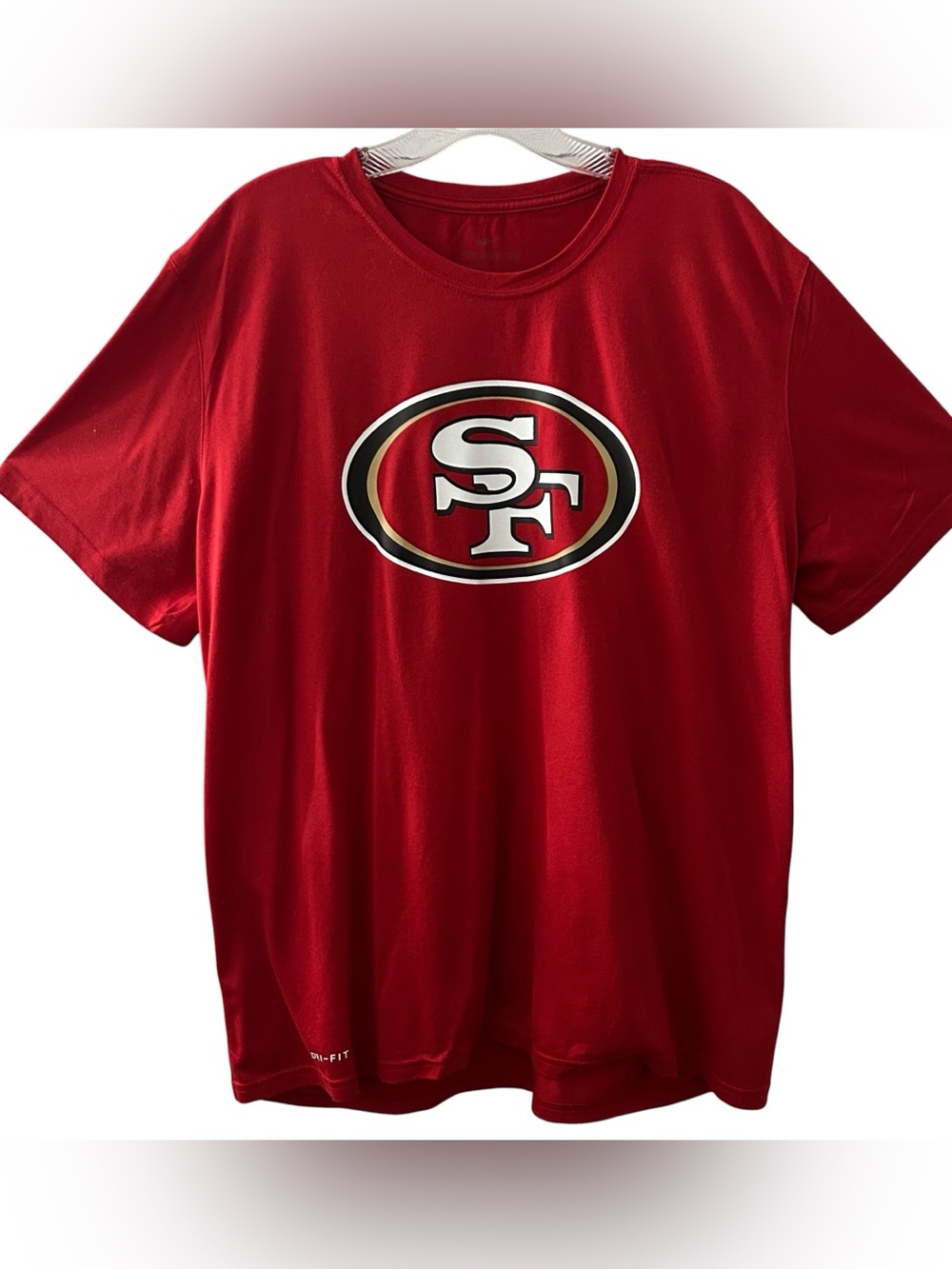 Nike San Francisco 49ers NFL Dri-Fit Short Sleeve T Shirt Red Mens Size XL